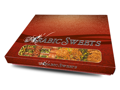علبة حلويات مستطيلة Arabic Sweets container